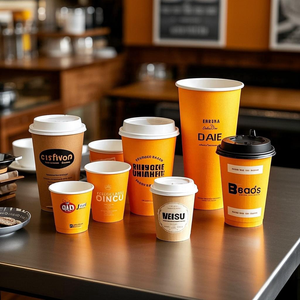 Vaso de Papel para Café Desechable, Biodegradable, de Pared Simple, Resistente al Agua, de Grado Alimenticio, con Logotipo Personalizado, Venta al Por Mayor de Fábrica China, para Bebidas Calientes/Frías <span class=keywords><strong>JAN</strong></span> - Product Image 1