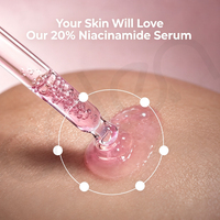 Sérum visage Luxfume Private Label 20% Niacinamide : cible le teint terne, améliore l'inégalité de pigmentation, booste l'éclat de la peau