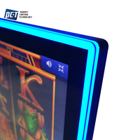 Écran tactile capacitif vertical pour kiosque de 21,5/27/32/43 pouces avec éclairage LED sur le bord et à l'arrière, moniteur tactile incurvé pour jeux