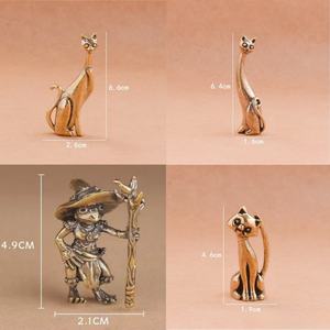 Ornamen Kuningan Antik Hewan Mini Anak Anjing Lebah Harimau Barang Dekoratif Kuningan India - Product Image 2