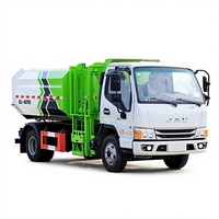 Camion à ordures à chargement latéral JAC Kangling 4x2, véhicule de collecte des déchets efficace, compacteur de déchets robuste