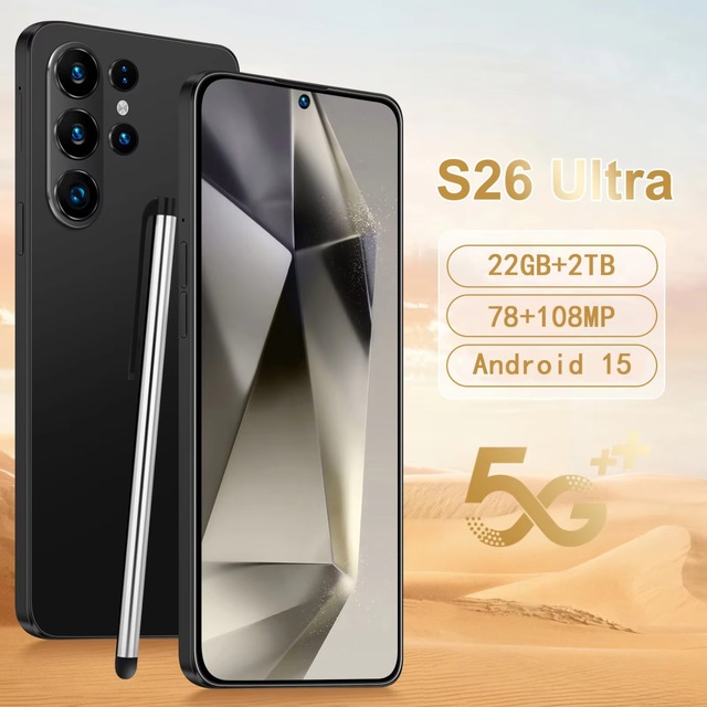 22GB+2TB Best Selling S26 ultra 5G Smartphone 2025 New Global Version Android 15 7.3 Inch Gaming 5G WIFI S26 ultra Smart Phones