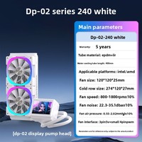 Radiateur de refroidissement liquide 360 DIY pour montage d'animations, écran LCD, contrôle de température 240, ARGB tout-en-un DP-02 25dBA pour tous