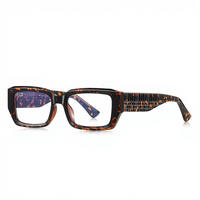 Lunettes 2248 à monture carrée audacieuse et cerclée, protection anti-lumière bleue, modèle style européen et américain, branches larges, design minimaliste
