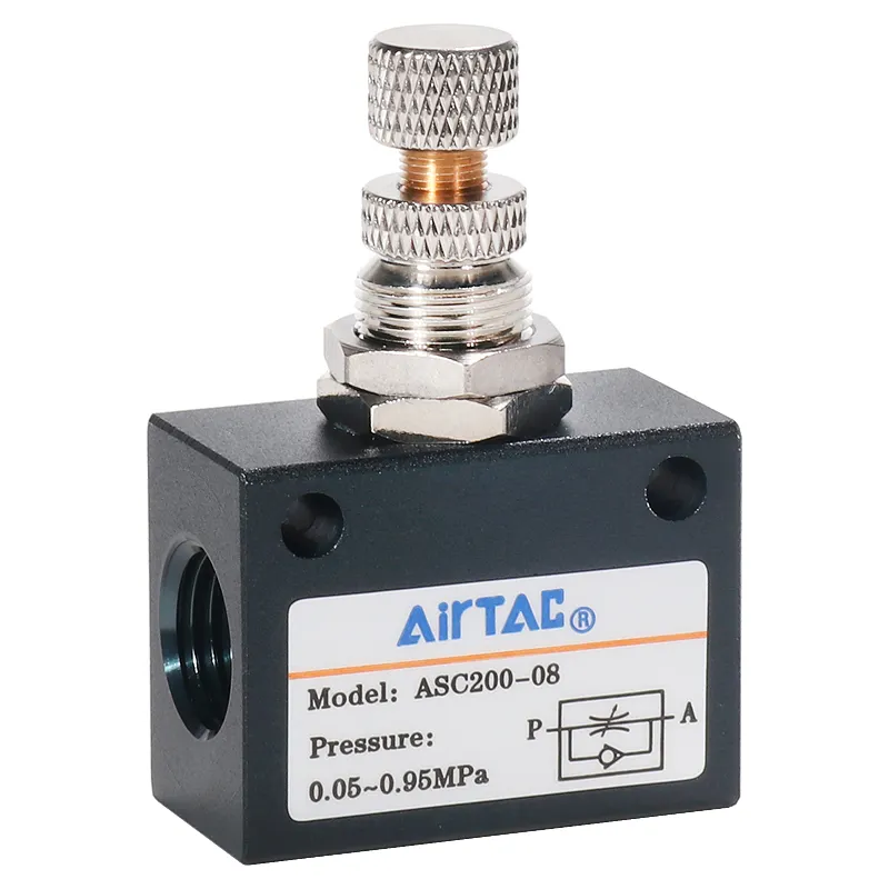 AIRTAC ASC100-06/200-08/300-10/300-15 Speed regulating valve One way throttle valve Air Manual Solenoid Throttle Flow C
