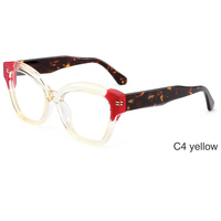 Prix usine fait à la main acétate montures de lunettes femmes acétate stratification optique cadres mode oeil de chat