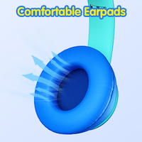 DOQAUS CN1 Casque d'écoute sans fil pour enfants Microphone en ligne Écouteurs dessin animé mignon Écouteurs bleus Écouteurs pour enfants