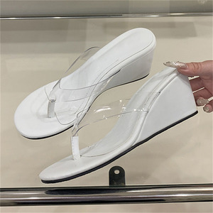 Women's Temperament Open-toe Flat Flip-flops with Short Skirt Waterproof Beach <b>Shoes</b> Summer New Yoga slippers - Product Image 2