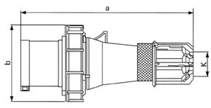 CEE 125Amp 3P + E 4 Chân IP67 380-415V ~ IEC60309 Ổ Cắm Điện Công Nghiệp - Product Image 5