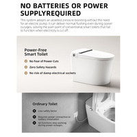 Inodoro Inteligente de Cerámica con Descarga Potenciada por Aire, Sensor de Pie, Sifón, WC de Una Pieza, Limpieza de Ano y Vagina, OEM