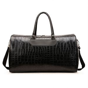 Muestra gratuita de bolsa de viaje tipo duffel para hombre, impermeable, marrón, de cuero hecho a mano, con compartimento para zapatos. - Product Image 2