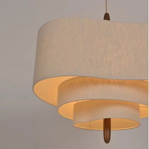 Lustre Antique français pour salle à manger lampes suspendues décoratives lampes suspendues créatives japonaises Wabi Style <span class=keywords><strong>tissu</strong></span> lampes suspendues - Product Image 4