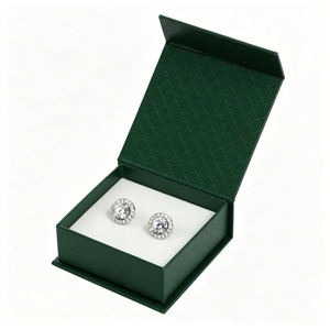 Professional Custom Logo <b>Earring</b> <b>Box</b> Luxury PU Leather Magnetic Closure Jewelry <b>Gift</b> Case for Retail Jewelry Store OEM Accepted - Product Image 2
