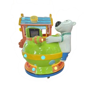 Ninix Cartoon Polar Bear-Themed Stainless Steel Kids Racing Game LED Lighted Rotating Coin Operated Universal Voltage >6 Years - Product Image 3