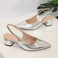 Sandales à plateforme simples et polyvalentes, style tendance, avec une bonne respirabilité, chaussures à talons moyens pour femmes