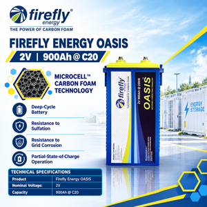 แบตเตอรี่ตะกั่วกรดโฟมคาร์บอนไมโครเซลล์ Firefly Oasis L16 2V 900Ah ความจุสูง ระบบกักเก็บพลังงานแสงอาทิตย์ ระบบพลังงานกริด IP65 - Product Image 1