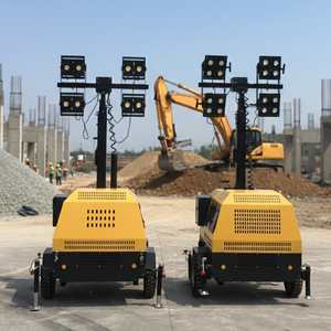 Miễn phí vận chuyển 7M 9m ngoài trời Telescopic mast di động Trailer Máy phát điện xách tay LED Đèn tháp ánh sáng - Product Image 5