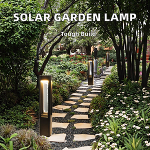 Lampes solaires LED carrées puissantes en aluminium pour pelouse, personnalisées en 2026, lampes <span class=keywords><strong>de</strong></span> jardin écoénergétiques pour usage extérieur - Product Image 2