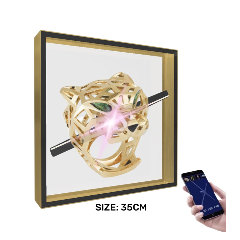 Алмазный магазин, дисплей 8 г, карта памяти, 3d Голограмма, вентилятор, Wi-Fi с крышкой, приложение, портативный вентилятор, дисплей, 3d Голограмма, вентилятор в футляре