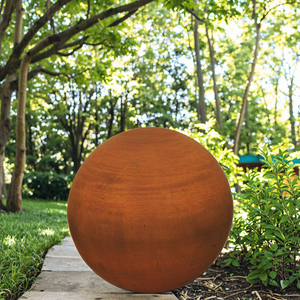 Sphères de <span class=keywords><strong>jardin</strong></span> sculpturales en <span class=keywords><strong>acier</strong></span> rouillé Grande sphère en <span class=keywords><strong>acier</strong></span> corten pour décoration de paysage - Product Image 4