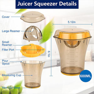 Wholesale Kitchen Gadgets <b>Manual</b> <b>Orange</b> and Citrus <b>Juicer</b> Plastic Lemon Squeezer Multi Functional Plastics Easy Hand Press Fruit - Product Image 4