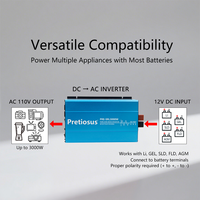 Onduleur Pretiosus 3KW 3000W à onde sinusoïdale pure, 12V 220V, avec écran LCD, pour système hors réseau monophasé, direct usine