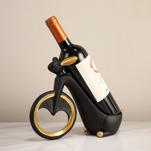 Rabbit Bicycle <b>Wine</b> <b>Rack</b> Resin Modern Design For Home Display Decor - Product Image 1