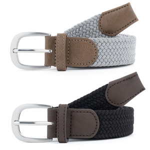 Amostras Disponíveis: Cintos Elásticos Versáteis em Liga de Zinco Bege com Tecido de Poliéster e Elastano, Cintos Eletroplatinados para Homens, Presente para Homens - Product Image 1
