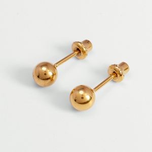 3mm 4mm 5mm 6mm Stainless Steel Ball <b>Post</b> <b>Earring</b> Gold Plated Jewelry 2026 - Product Image 4