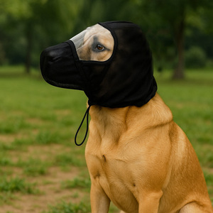 Máscara Protectora Facial para Perros, Malla Negra, Prevención de Picaduras de Insectos, Bozal para Uso en Exteriores - Product Image 4