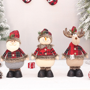 Nuevas y Adorables Decoraciones Navideñas: Muñeco de Alce a Cuadros para Escena de Escritorio, Adornos de Regalo, Muñeco Navideño de Regalo - Product Image 3