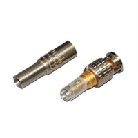 Connecteur coaxial de type américain en métal plein, sans soudure, RG 6, prise mâle BNC, 75-5, pour câble coaxial de caméra AHD CVI TVI CVBS