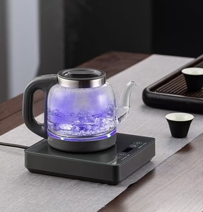 Tĩnh nhiệt 1L điện ấm ấm trà với đơn sắc môi trường xung quanh cơ sở ánh sáng xoay có thể điều chỉnh nhiệt độ nước và khóa trẻ em - Product Image 1