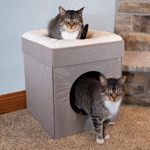 Grande grotte à Cube empilable, maison pliable pour chats, lits pour chats d'intérieur respirants - Product Image 4