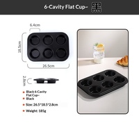 Loyang Muffin & Cupcake Persegi Anti Lengket Baja Karbon Food-Grade BST, Aman untuk Oven & Mesin Cuci Piring, Satu Buah