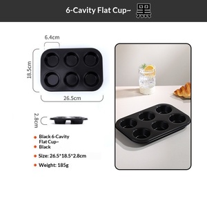 ถาดอบมัฟฟิน/คัพเค้ก BST เกรดอาหาร ปลอดสารพิษ ใช้กับเตาอบและเครื่องล้างจานได้ ขนาด 4/6/12 ถ้วย ทำจากเหล็กกล้าคาร์บอนเคลือบสารกันติด - Product Image 6
