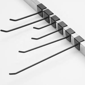 Ganchos de alambre individuales Estante de exhibición de hierro Estante de tubo cuadrado de metal para tienda minorista Supermercado Fácil para colgar Exhibición de artículos - Product Image 5