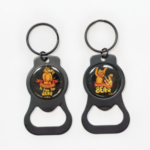 Khuyến Mãi Động Vật Logo Mở Chai Biểu Tượng Tùy Chỉnh Kim Loại <span class=keywords><strong>Keychain</strong></span> Màu Đen Mát Bia Mở Chai Với Thiết Kế Của Bạn - Product Image 1