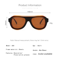 Gafas de Sol Unisex de Moda 2026, Diseño Vintage de Montura Completa, Logotipo Personalizado, Montura Grande Retro, UV400, Transparentes/Rojas/Negras, Acetato