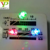 Diodes LED RGB à tête plate de 5 mm de haute qualité, fabriquées en Chine, avec lentille diffuse laiteuse, lentille transparente, anode commune, cathode commune