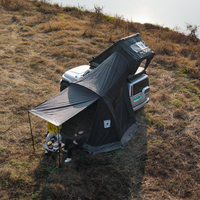 Carpa Impermeable para Techo de Auto 4x4, para 3-4 Personas, de Tela Oxford, para Camping Overland, con Chimenea, de Fácil Montaje