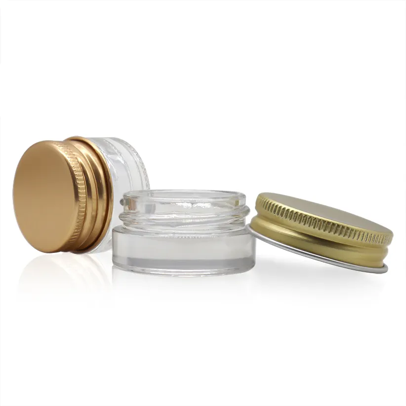 Caja de lata de jabón de té transparente, contenedores de vidrio con tapa de tornillo de metal, con logotipo personalizado, 5ml, 3ml, 7ml, 9ml, 10ml