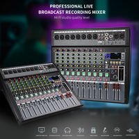 Mixer Audio Profesional USB 99 Efek DSP 8 Kanal Konsol Pencampur Suara Live Karaoke Buatan Sendiri