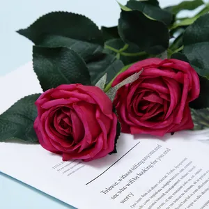 QH52-0173 批发高品质仿真花单一真实触摸玫瑰鲜花婚礼装饰