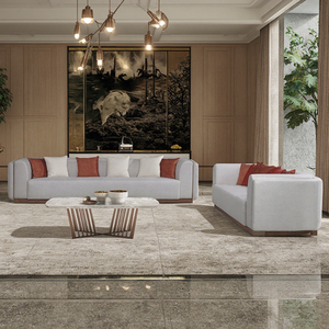 Zhizhida — ensemble canapé 3 places, meubles de maison, salon, accoudoir incurvé de luxe, en tissu, vente en gros - Product Image 1