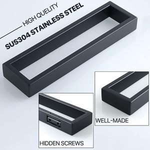 Supporto per <span class=keywords><strong>Lavabo</strong></span> da Bagno a Parete Monolaterale Personalizzabile, Mensola per Lavandino, Staffe di Supporto Nere - Product Image 6