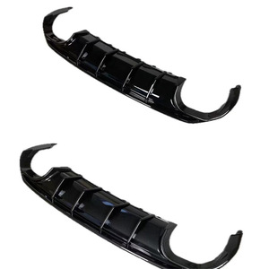Diffusore Posteriore Nero Lucido per Auto <span class=keywords><strong>A3</strong></span> S3, Splitter Paraurti Effetto Fibra di Carbonio per <span class=keywords><strong>Audi</strong></span> <span class=keywords><strong>A3</strong></span> S3 2020-2024 Hatchback Sedan - Product Image 2
