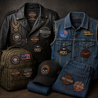 Écussons brodés style club moto, badge d'oiseau aigle pour veste, gilet, sac à dos