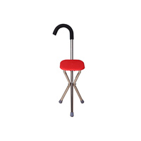 Béquille légère multifonctionnelle avec siège canne chaise béquille pliable antidérapante avec tabouret