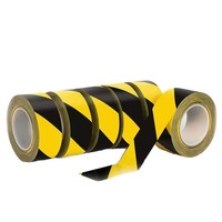 Ruban adhésif de signalisation de sécurité professionnel en PVC acrylique haute durabilité, jaune, imperméable, simple face, personnalisé